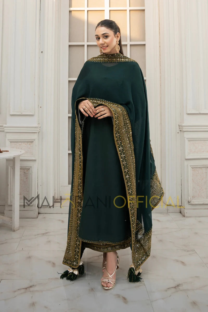 Green Mystique – Luxury Embroidered Suit for Women