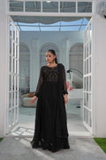#MX114 Black Shiffon Maxi 3 Piece