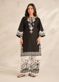 Aiza | Black Embroidered Lawn 2PC Kurta Set