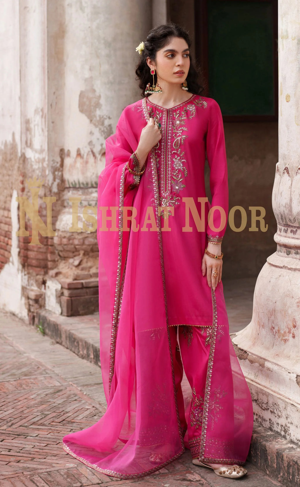 Pettunia – Silk 3-Piece Embellished Plazo Suit