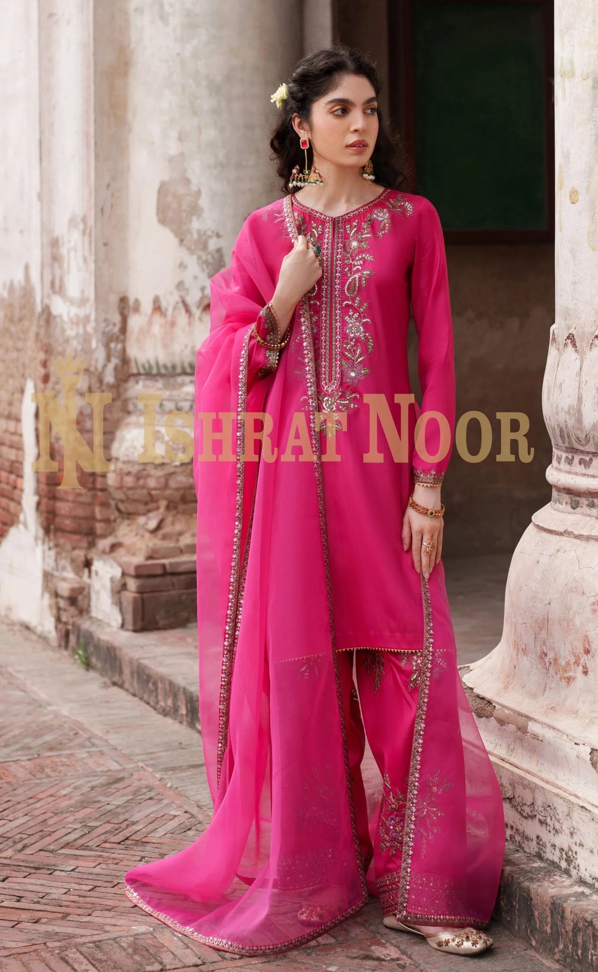 Pettunia – Silk 3-Piece Embellished Plazo Suit