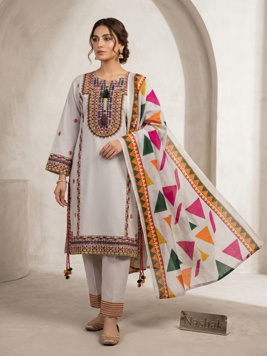 #SL098 Sindhi Lawn 3 piece