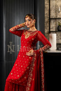 #RS015 Red Shiffon 3piece